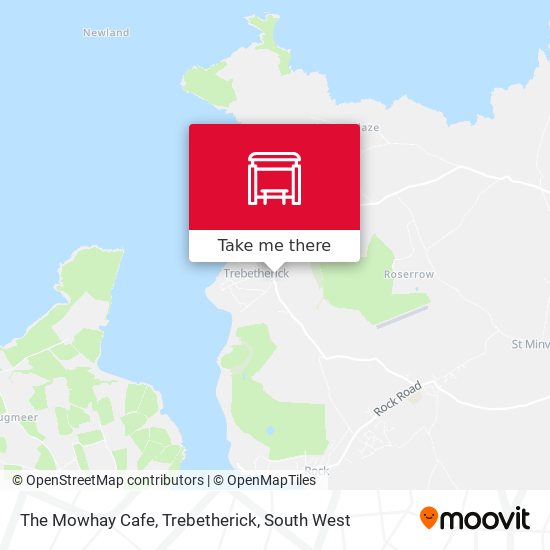 The Mowhay Cafe, Trebetherick map
