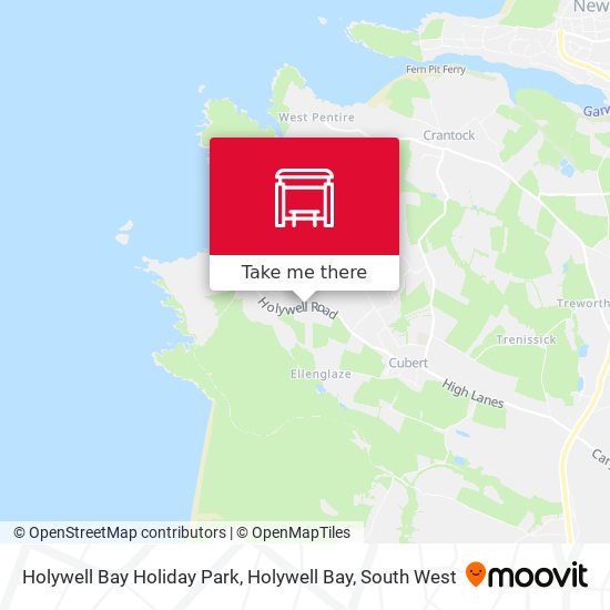 Holywell Bay Holiday Park, Holywell Bay map