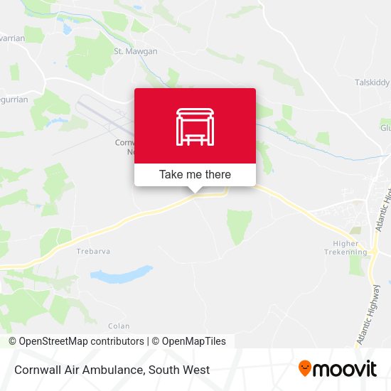 Cornwall Air Ambulance map
