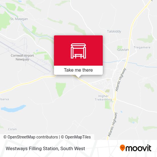 Westways Filling Station map