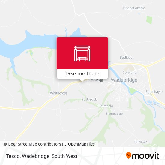 Tesco, Wadebridge map