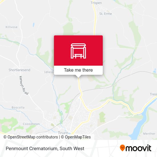 Penmount Crematorium map