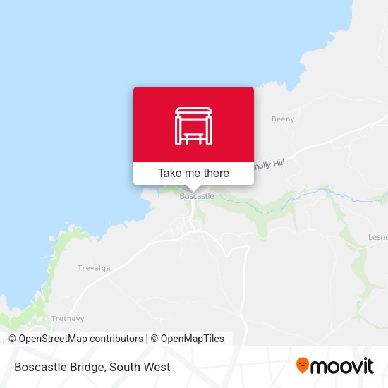 Boscastle Bridge map