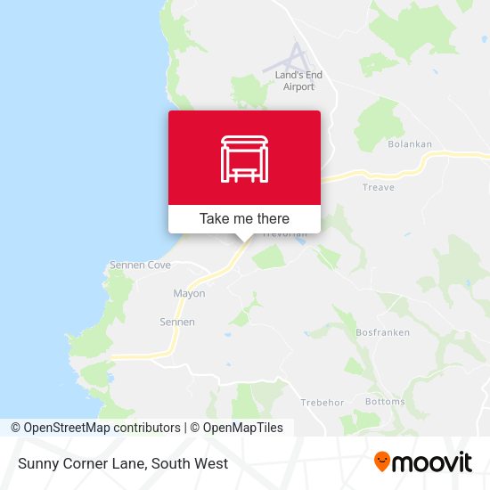 Sunny Corner Lane map