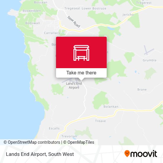 Lands End Airport map