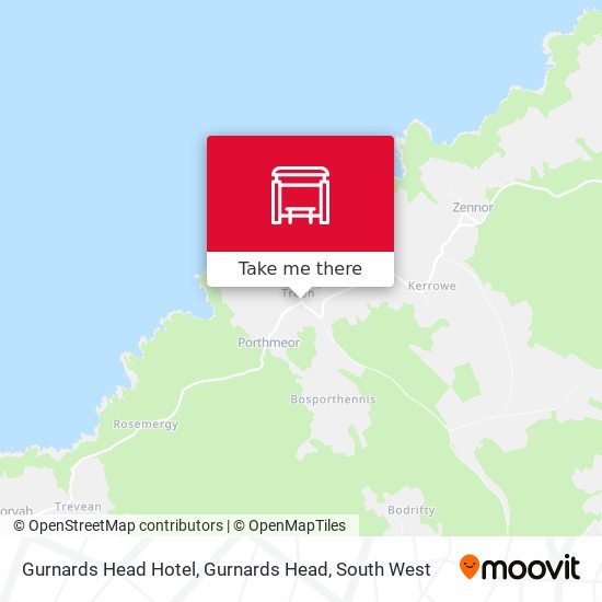 Gurnards Head Hotel, Gurnards Head map