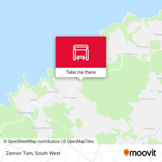 Zennor Turn map