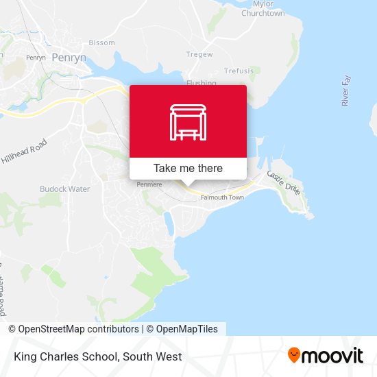 King Charles School map