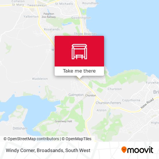 Windy Corner, Broadsands map