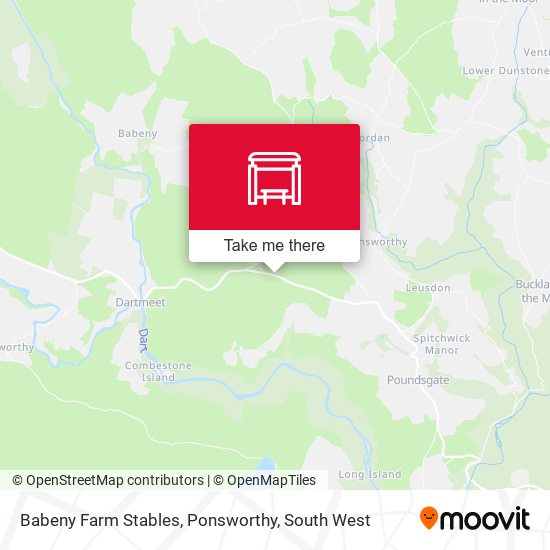 Babeny Farm Stables, Ponsworthy map