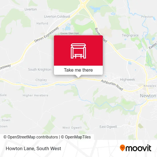 Howton Lane map
