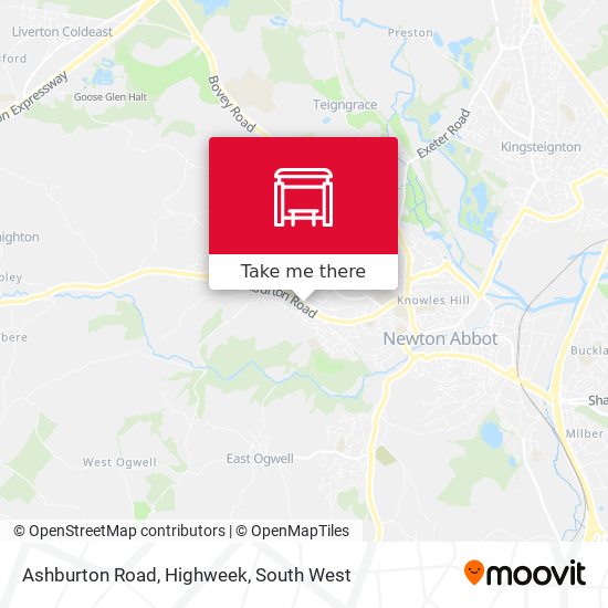 Ashburton Road, Highweek map