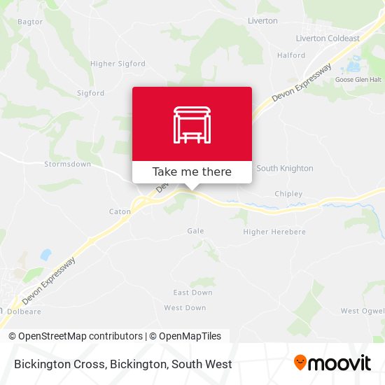 Bickington Cross, Bickington map