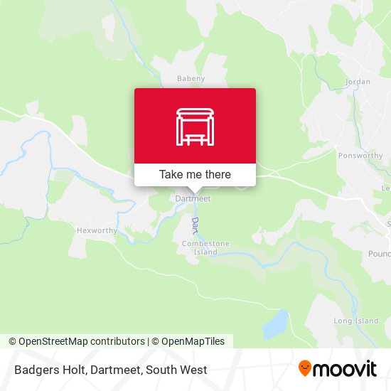 Badgers Holt, Dartmeet map