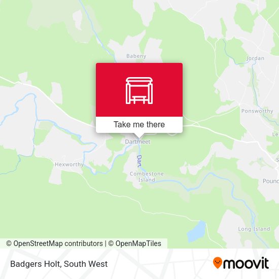 Badgers Holt, Dartmeet map