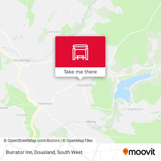 Burrator Inn, Dousland map