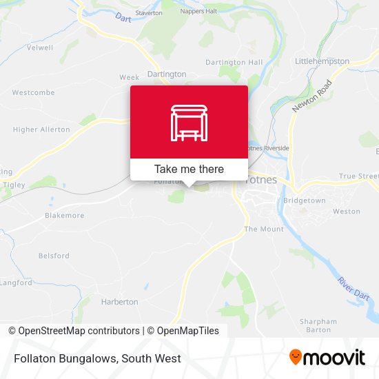 Follaton Bungalows map
