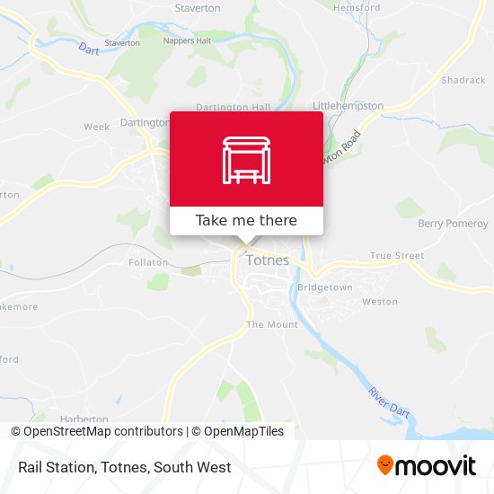 Rail Station, Totnes map