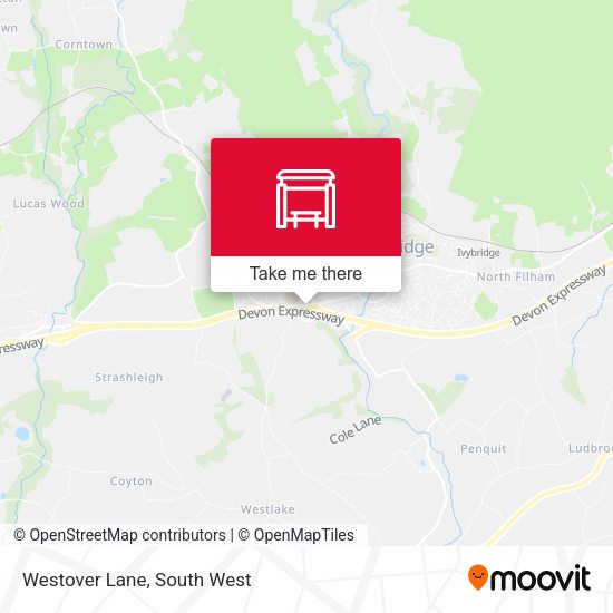 Westover Lane map