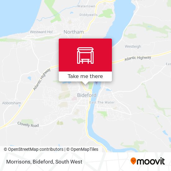 Morrisons, Bideford map