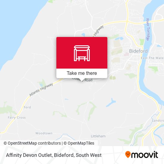 Affinity Devon Outlet, Bideford map