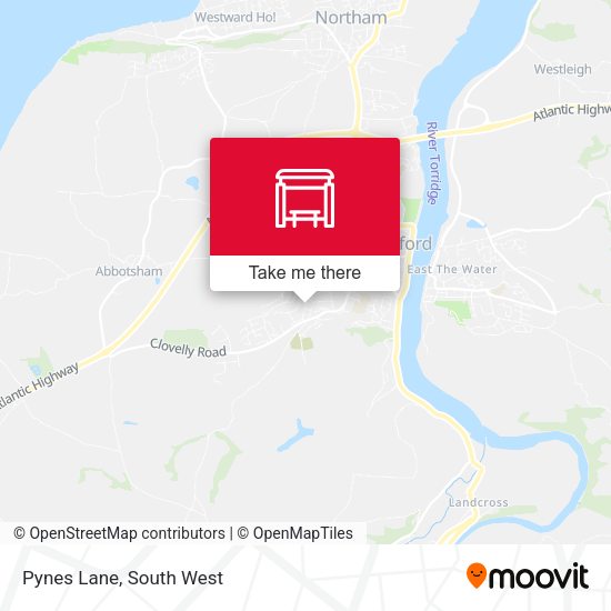 Pynes Lane map