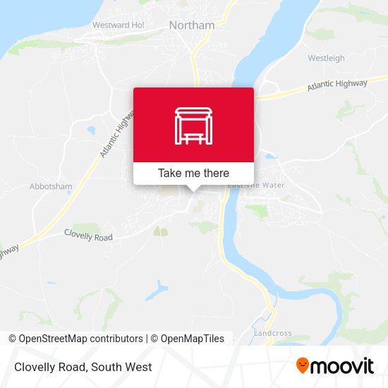 Clovelly Road map