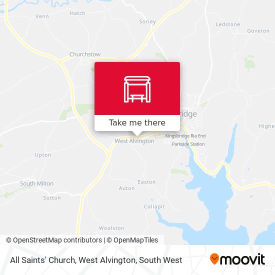 All Saints' Church, West Alvington map