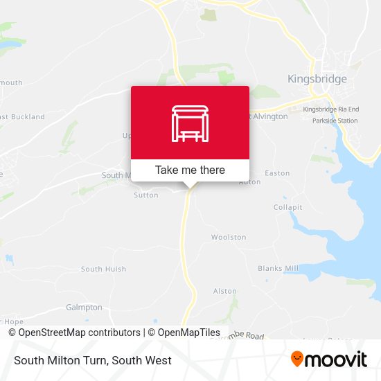South Milton Turn map