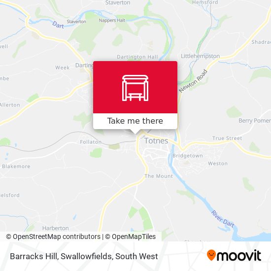 Barracks Hill, Swallowfields map