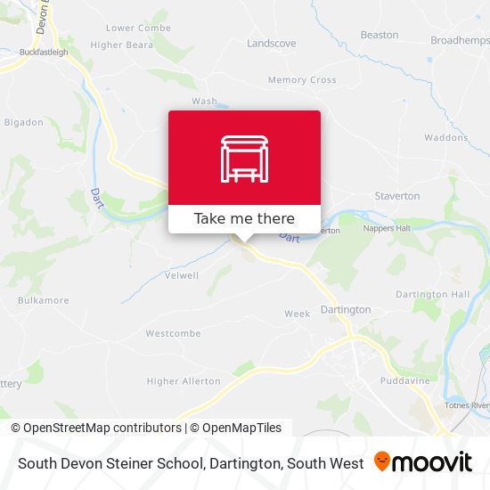 South Devon Steiner School, Dartington map