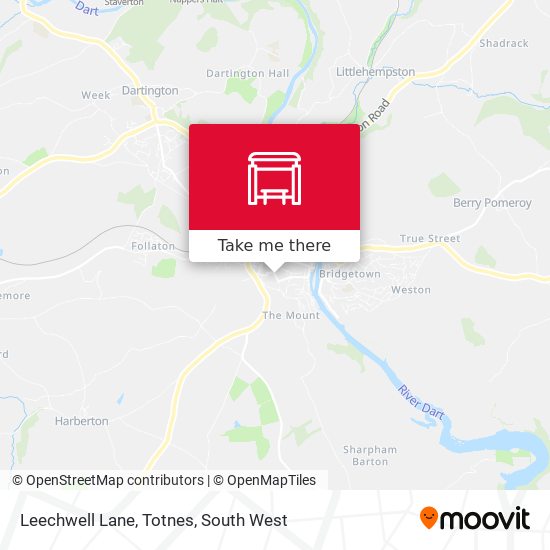 Leechwell Lane, Totnes map