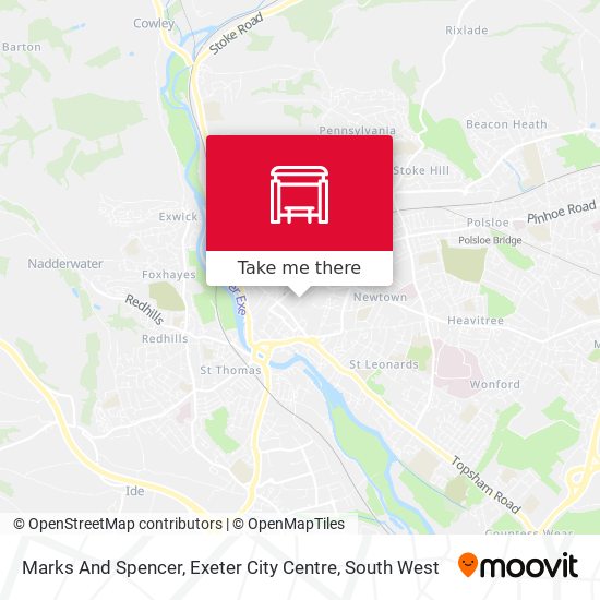 Marks And Spencer, Exeter City Centre map