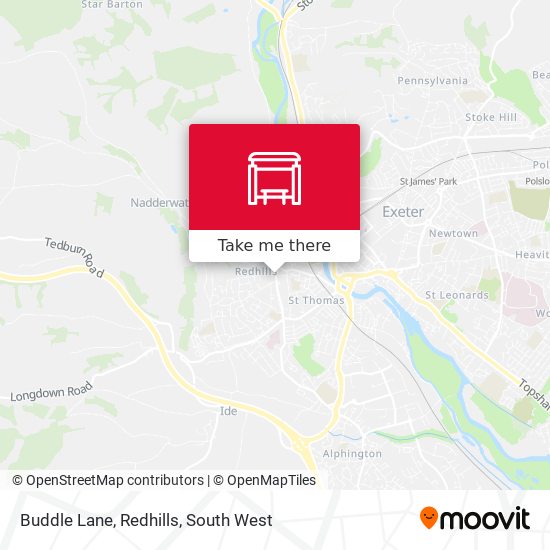 Buddle Lane, Redhills map