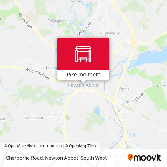 Sherborne Road, Newton Abbot map