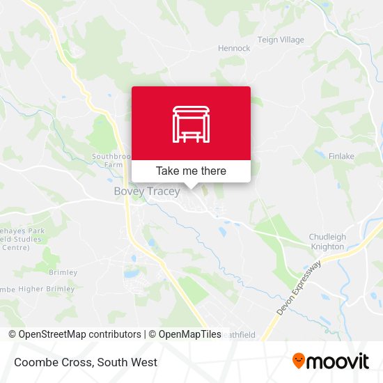 Coombe Cross map