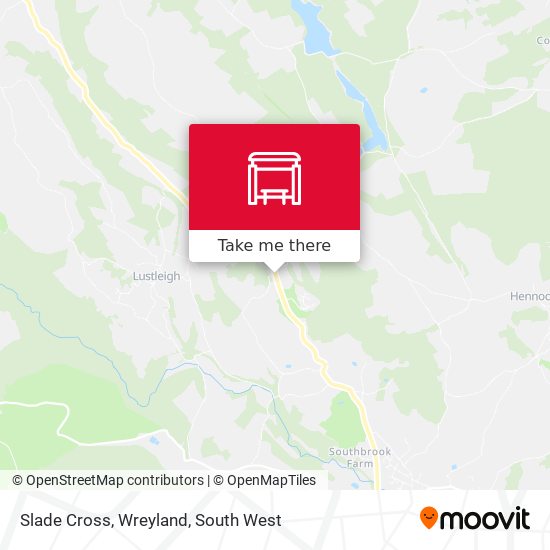 Slade Cross, Wreyland map