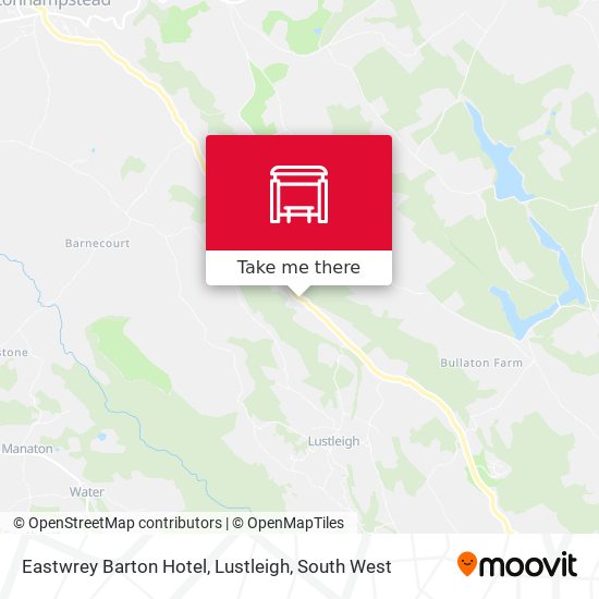 Eastwrey Barton Hotel, Lustleigh map