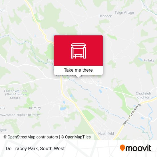 De Tracey Park map