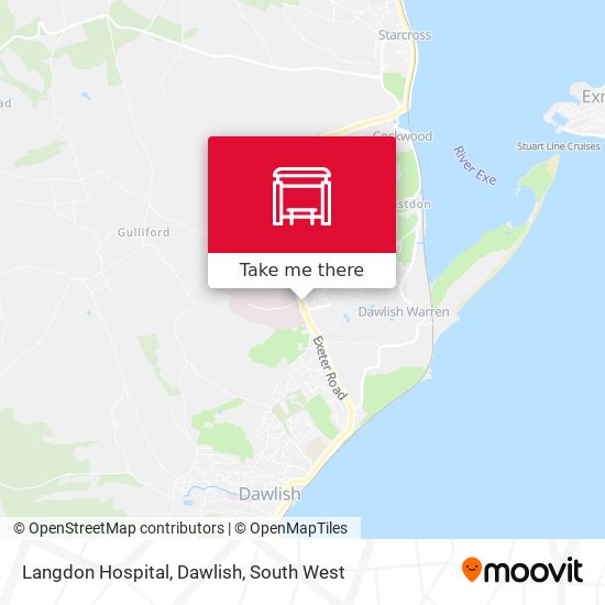 Langdon Hospital, Dawlish map