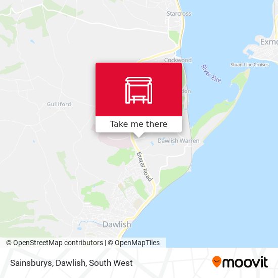 Sainsburys, Dawlish map