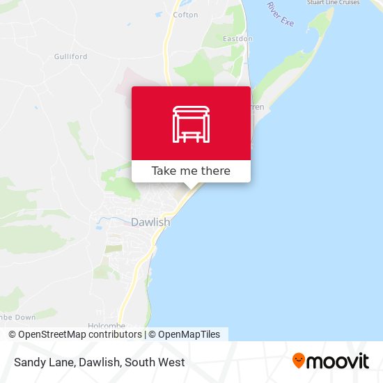 Sandy Lane, Dawlish map