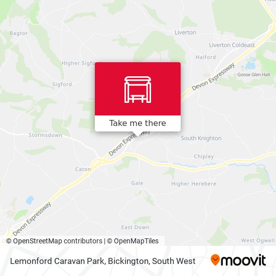 Lemonford Caravan Park, Bickington map