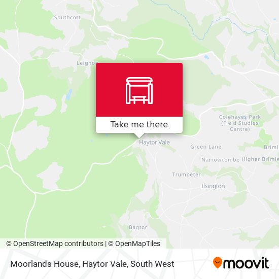 Moorlands House, Haytor Vale map