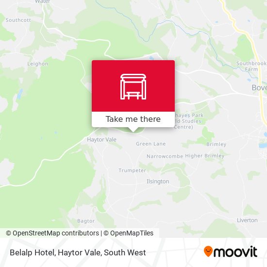 Belalp Hotel, Haytor Vale map