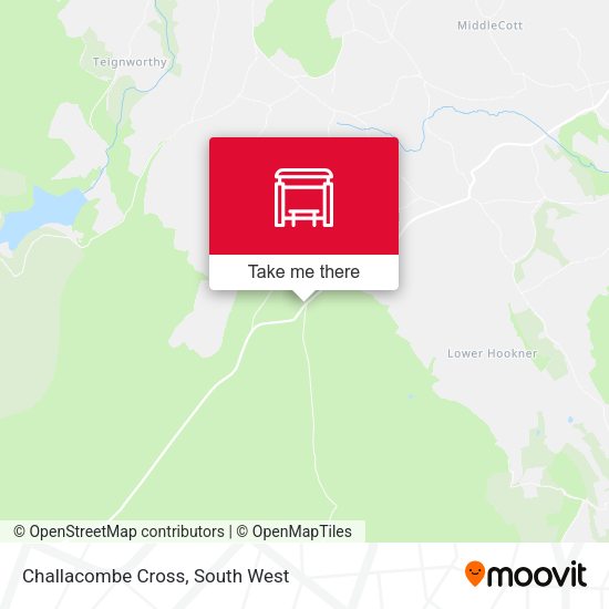 Challacombe Cross map