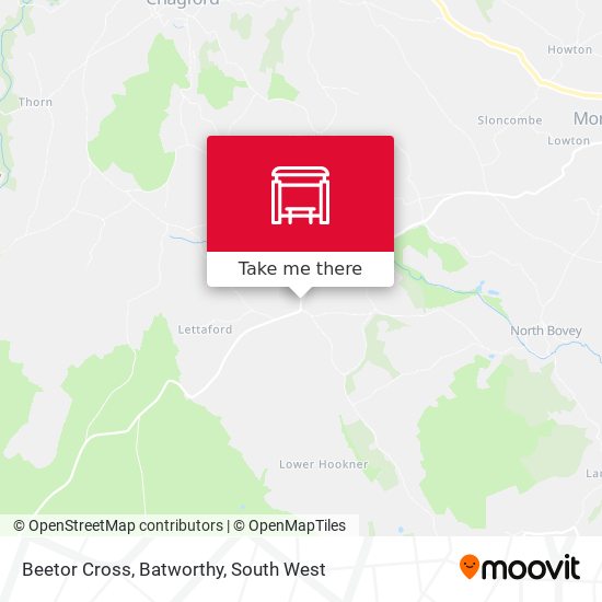 Beetor Cross, Batworthy map