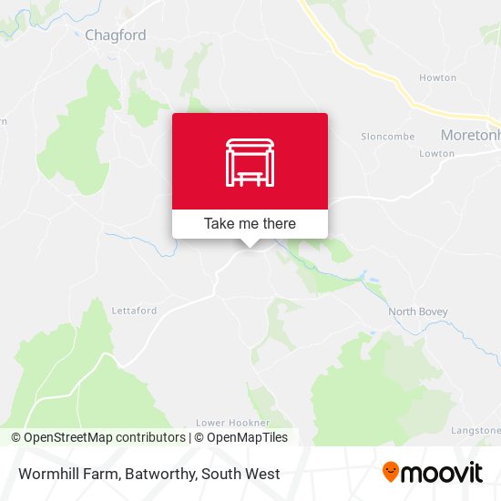Wormhill Farm, Batworthy map