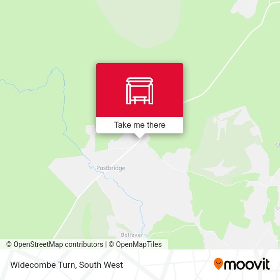 Widecombe Turn map