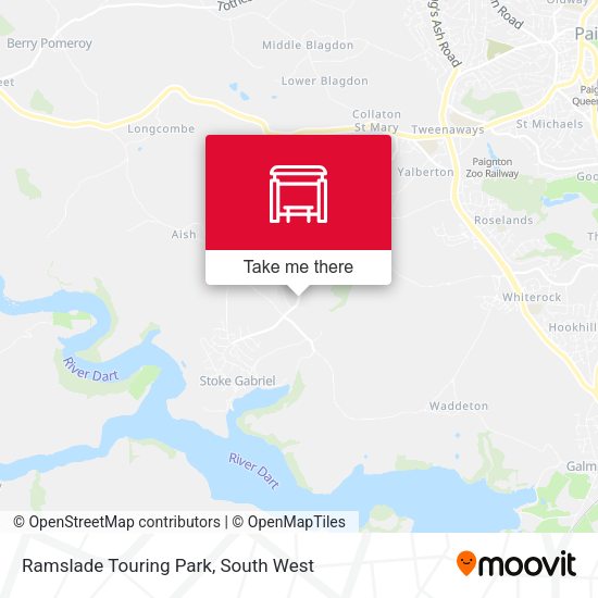 Ramslade Touring Park map
